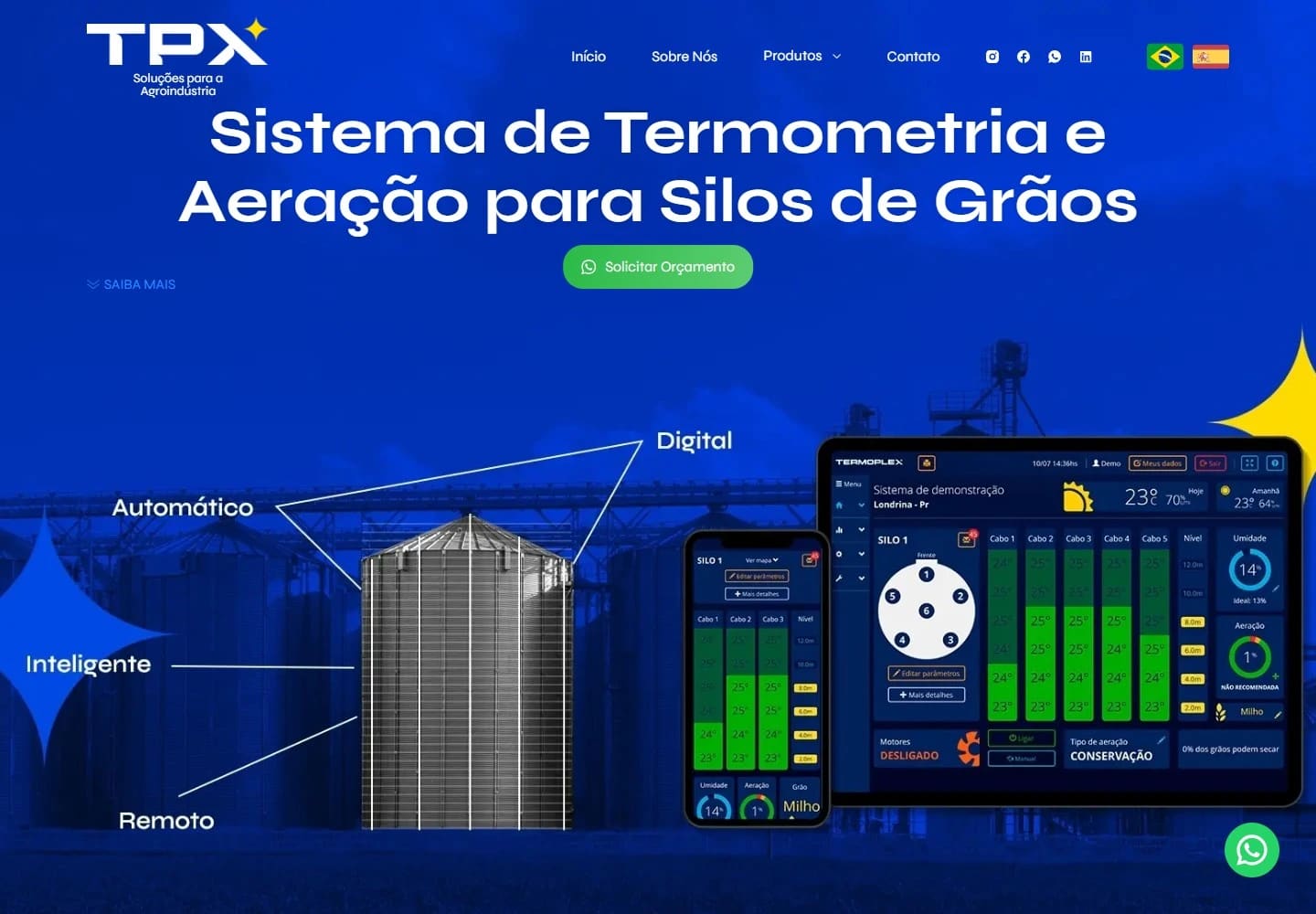 Captura real da Home de Termoplex no desktop.