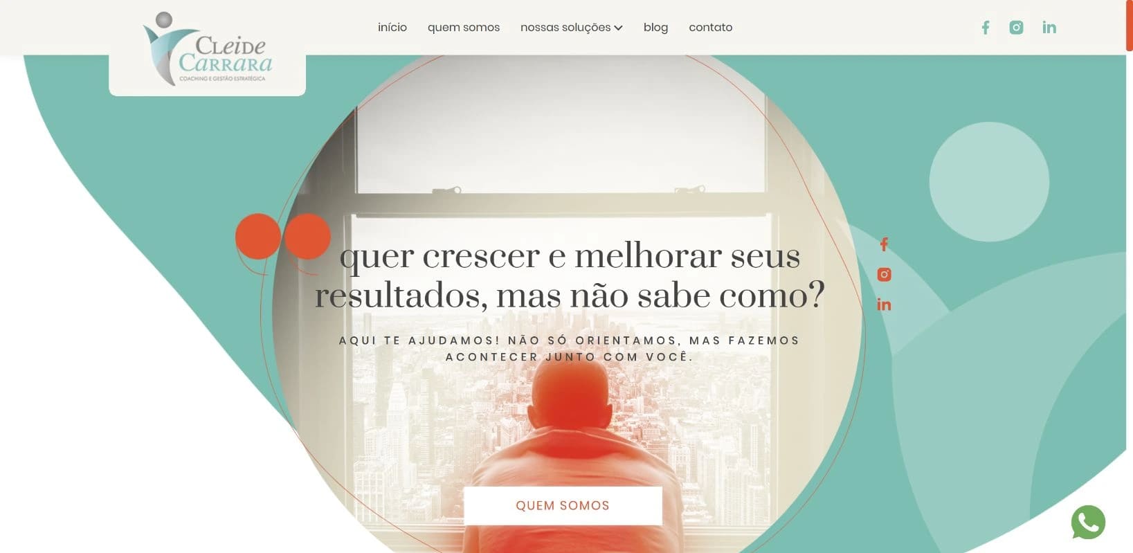 Captura real do site Cleide Carrara no desktop.